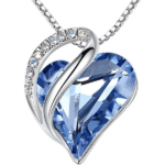 Leafael Necklaces for Women, Infinity Love Birthstone Heart Crystal Pendant